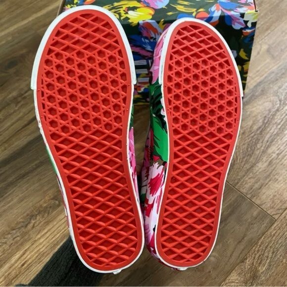 KENZO X VANS VAULT OG OLD SKOOL LX SneakersFloral Red / True White 5.5 NWT Rare - Picture 10 of 14